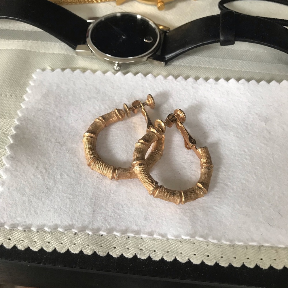 Vintage bamboo shape earrings